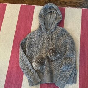 Alice + Olivia Gray Cable Knit Sweater